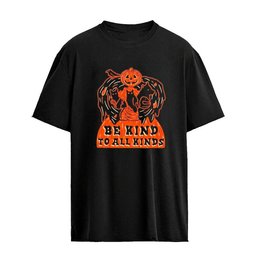 Be Kind To All Kinds 2026 Halloween Pumpkin Animals Graphic T-shirt