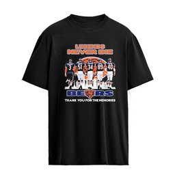 Chicago Bears Legends Never Die Thank You For The Memories Skyline Signature 2026 T-shirt