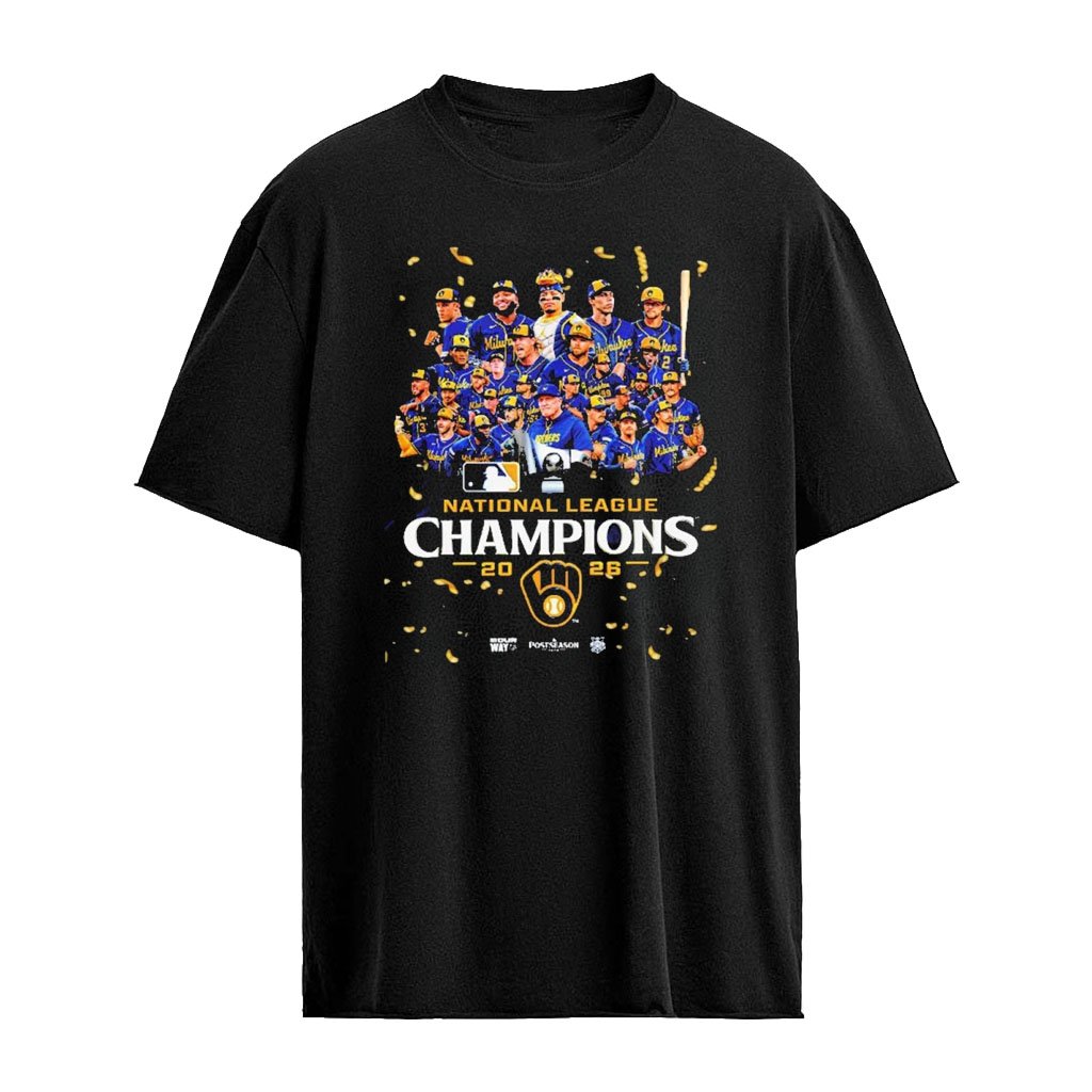 Celebrates Milwaukee Brewers Champions National League Championship NLCS 2026 Coming World Series