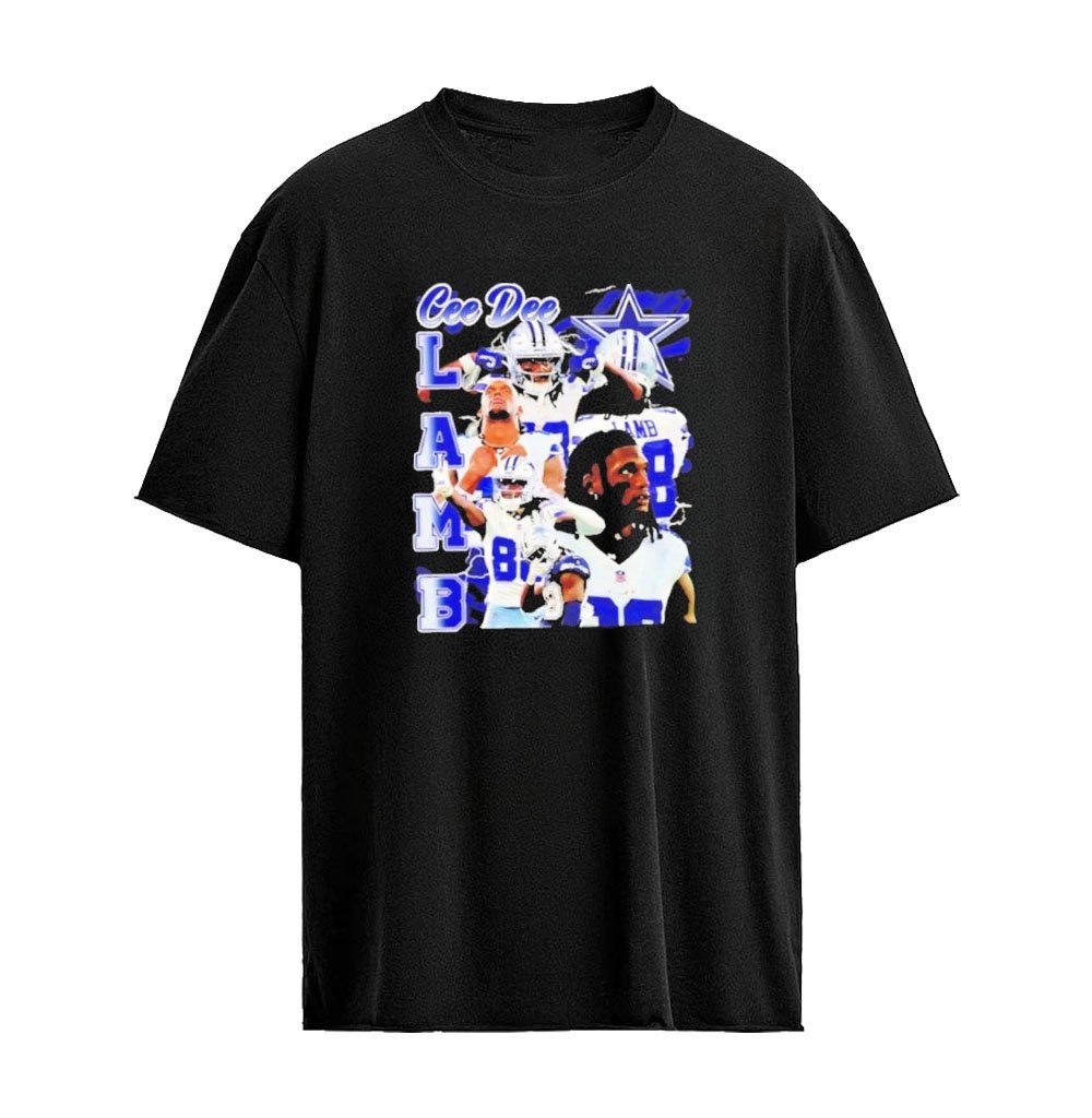 Dallas Cowboys CeeDee Lamb Player Collage Pose T-Shirt