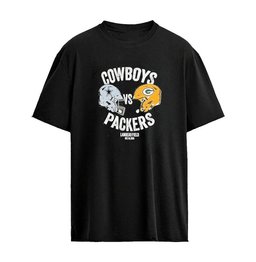 Dallas Cowboys vs Green Bay Packers at Lambeau Field on October 18, 2026 Helmet matchup Shirt