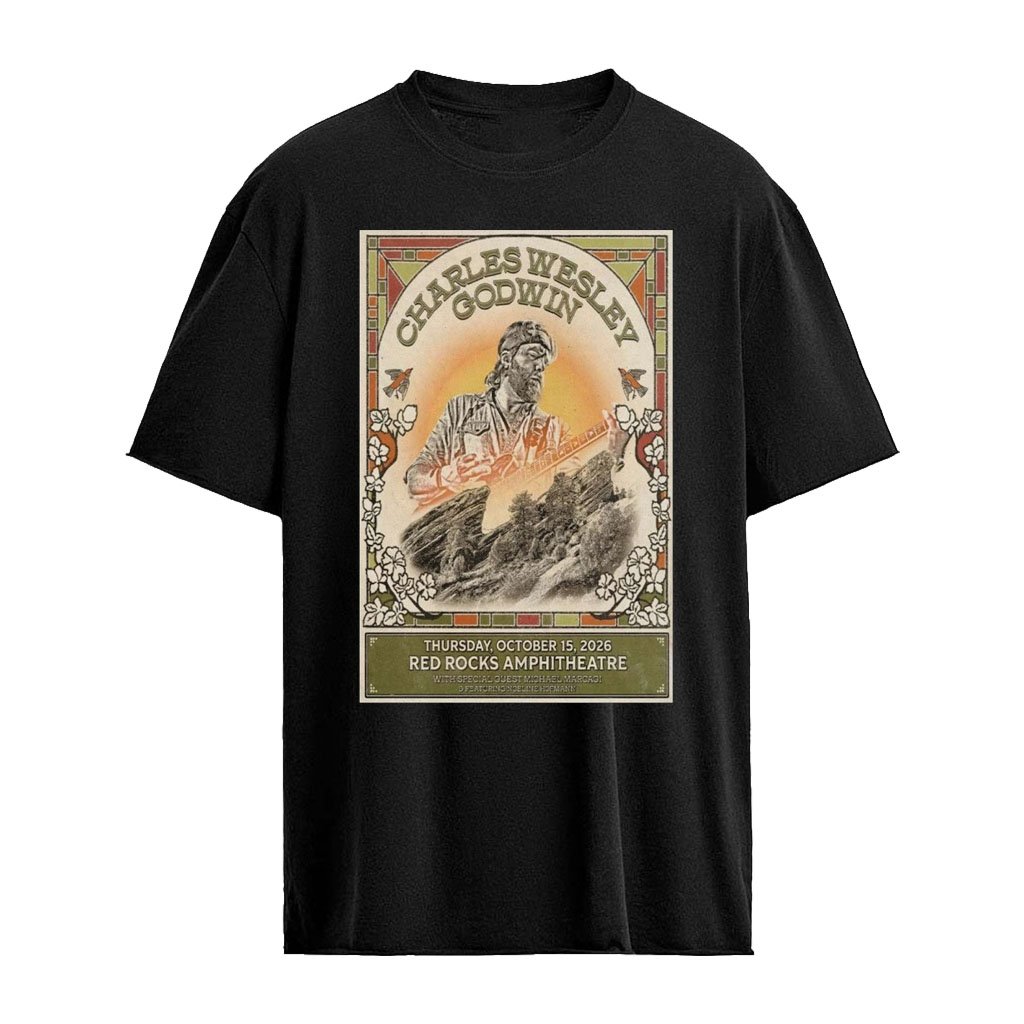 Charles Wesley Godwin Red Rocks October 15 2026 Poster T-Shirt