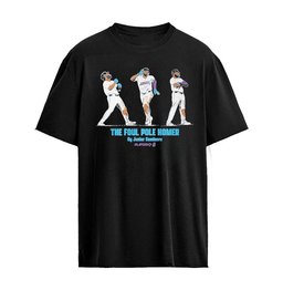 Junior Caminero The Foul Pole Homer T-Shirt – Tampa Bay Rays MLB Baseball Home Run Celebration Graphi