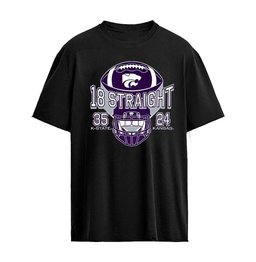 K-State Wildcats Beat Kansas Jayhawks 18 Straight T-Shirt – Sunflower Showdown 2026 Football Rivalry