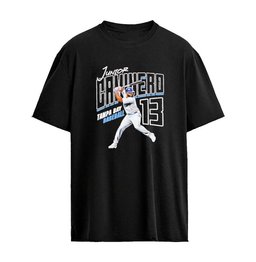 Junior Caminero 13 Tampa Bay Rays Slugger Swing Slant Graphic T-Shirt