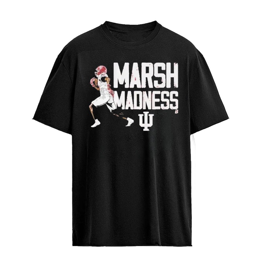 Indiana Hoosiers Nick Marsh Madness T-Shirt – College Football Player Hype Graphic Game Day Spirit Bi