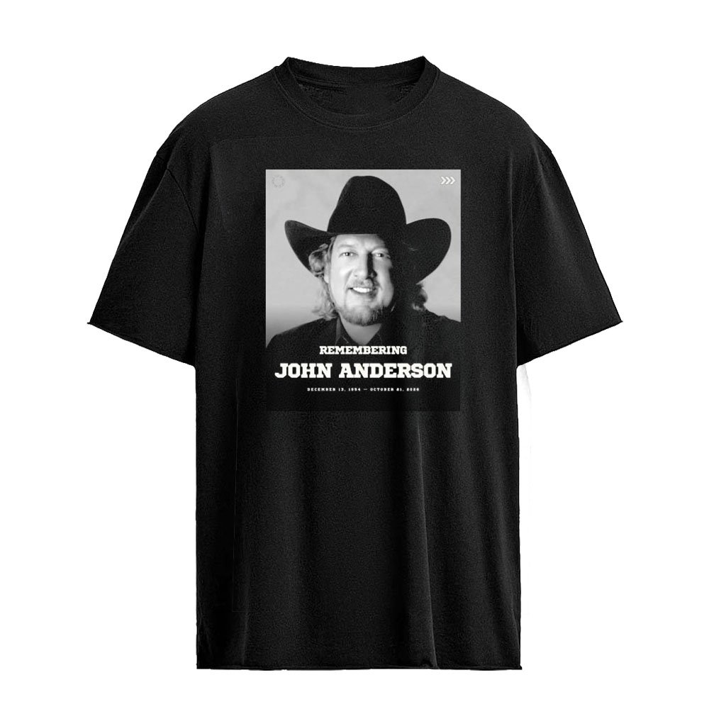 John Anderson Gone But Never Forgotten T-Shirt – RIP 1954–2026 Country Music