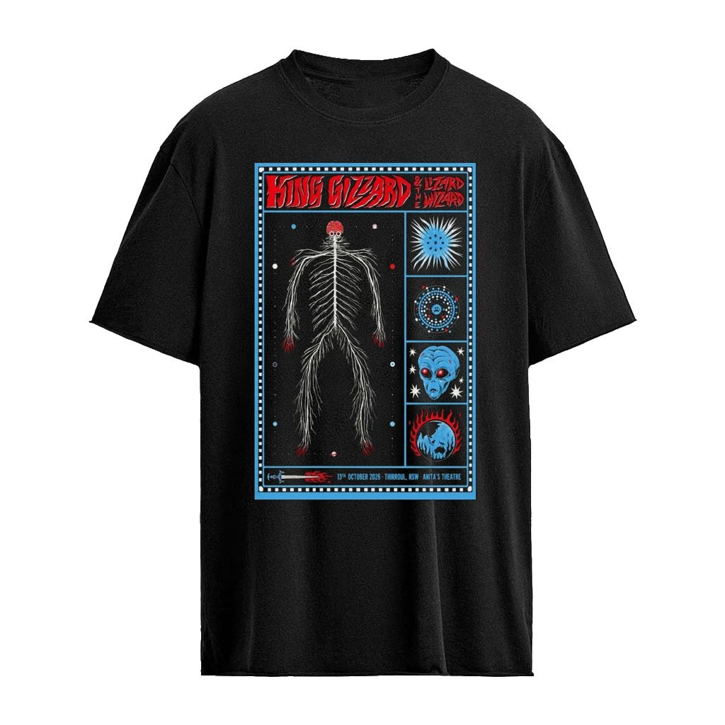 King Gizzard Anita’s Theatre Thirroul, NSW Oct 13 2026 Poster T-Shirt