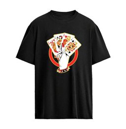 L7 Hand Holding Playing Cards Punk Rock Graphic T-Shirt