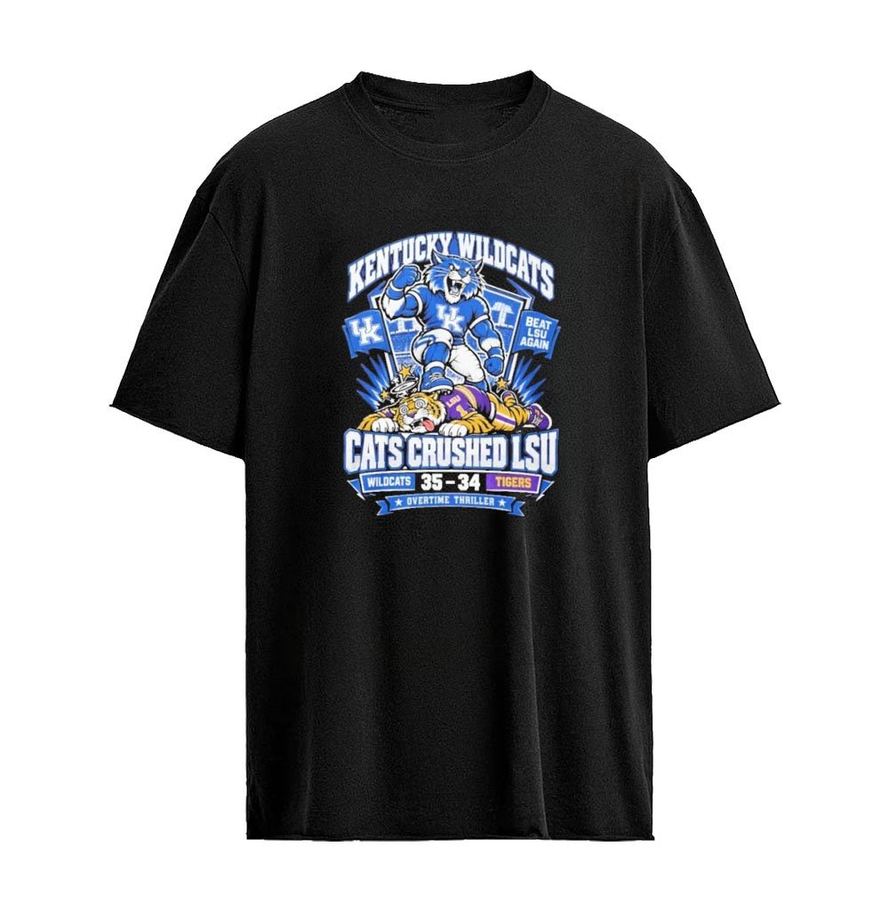 Kentucky Wildcats 2026 Football Cards Wildcats Crushed Lsu Tigers Over Thriller Mascot T-shirt