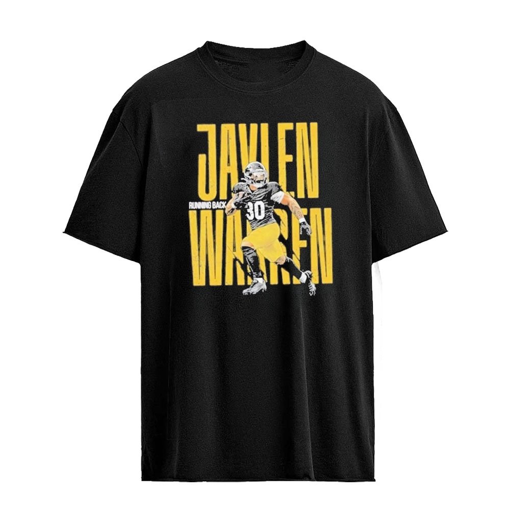 Jaylen Warren Pittsburgh Steelers Running Back Player Name Graphic T-Shirt