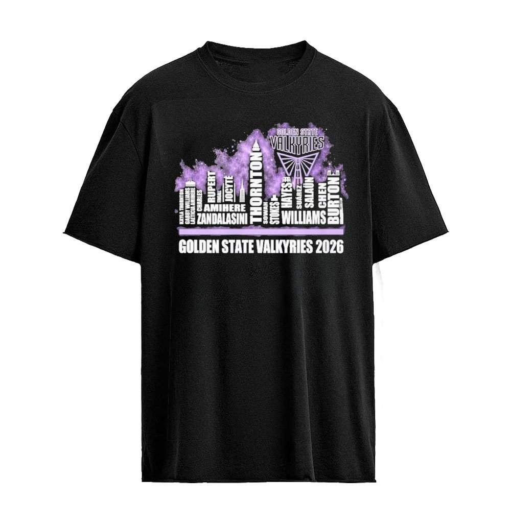 Golden State Valkyries 2026 WNBA City Name Player Graphic T-Shirt