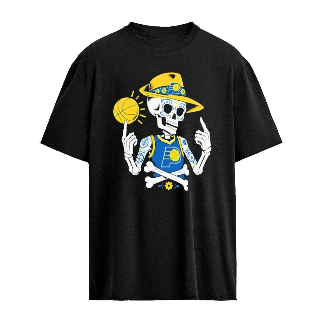 Indiana Pacers Mexico City CDMX Game 2026 Sugar Skull Skeleton Shirt