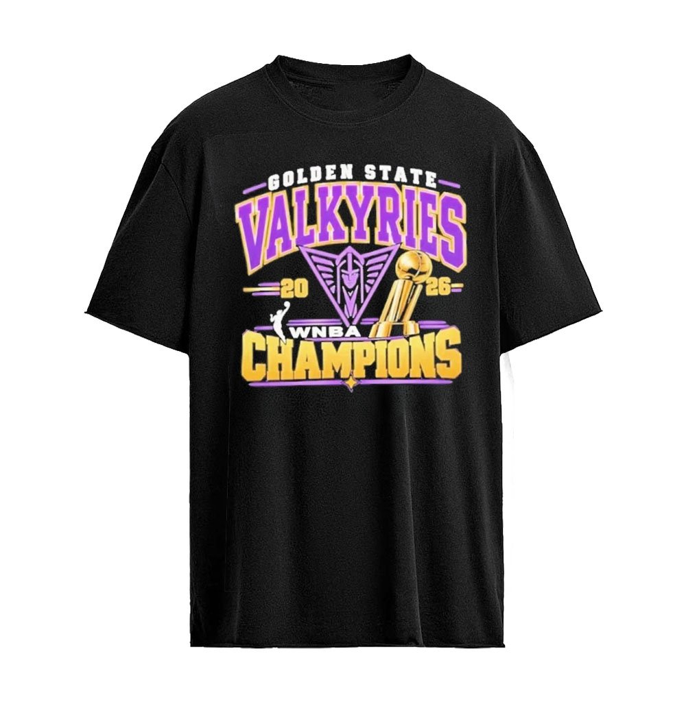 Golden State Valkyries 2026 WNBA Champions Gold Trophy Graphic T-Shirt