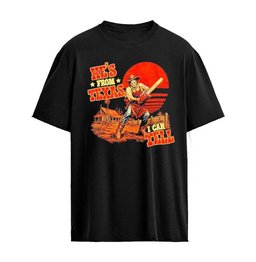 He Is From Texas I Can Tell Leatherface Vintage T-Shirt