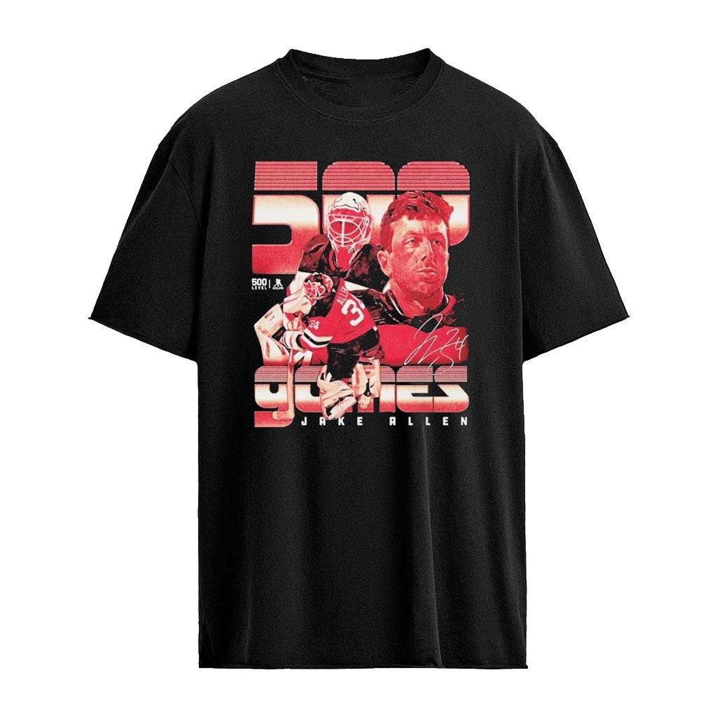 Jake Allen New Jersey 500th Game Shirt