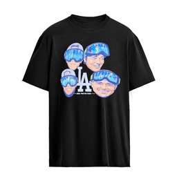 Los Angeles Dodgers Goggles La 2026 Postseason Big Head Graphic T-Shirt