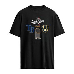 2026 MLB World Series Tampa Bay Rays Vs Milwaukee Brewers Matchup Logo T-Shirt