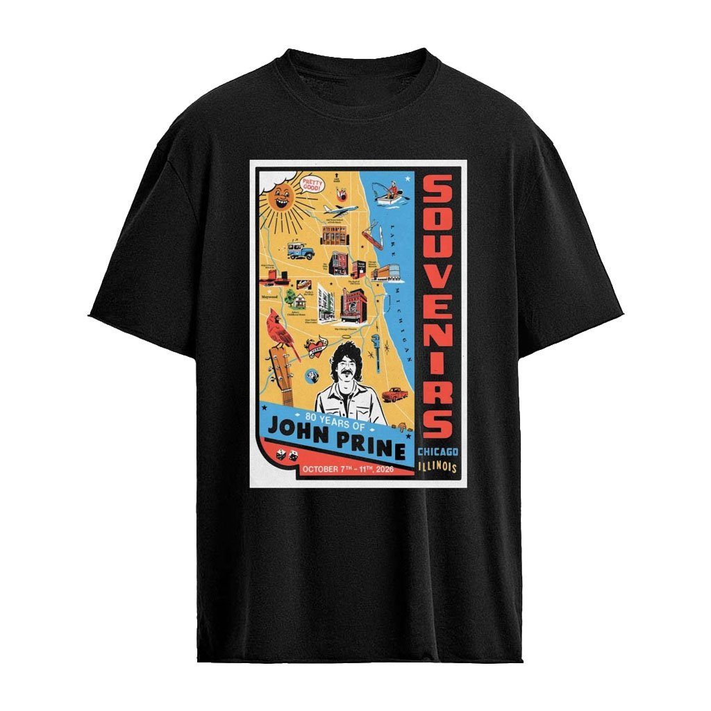 80 Years of John Prine Chicago IL October 7-11 2026 Poster T-Shirt