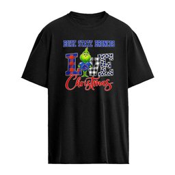 Boise State Broncos X Grinch hug heart Love Christmas 2026 cartoon shirt