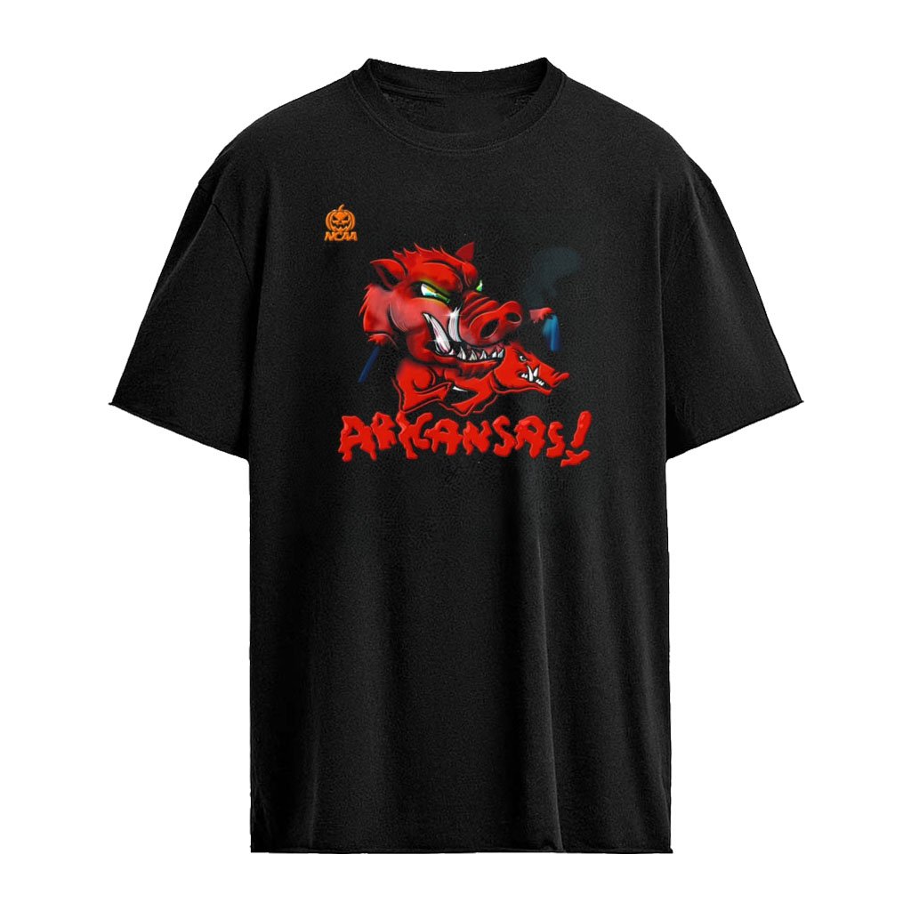 Arkansas Razorbacks NCAA Halloween pumpkin mascot shirt