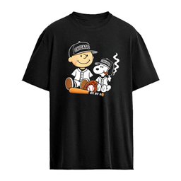Charlie Brown and Snoopy characters Chicago White Sox MLB smoking Cigar cartoon shirt