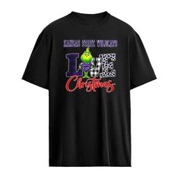 Kansas State Wildcats X Grinch hug heart Love Christmas 2026 cartoon shirt