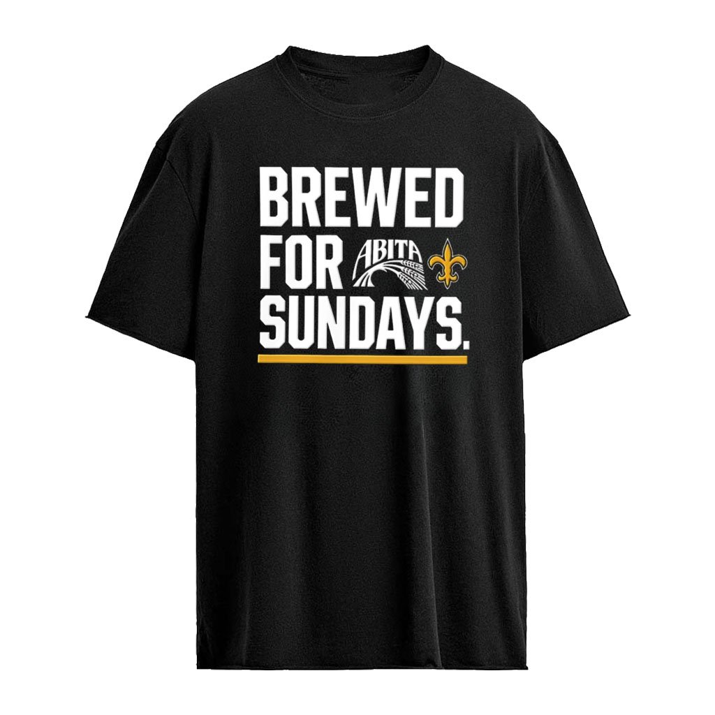 New Orlean Saints Brewed For Sundays logo shirt