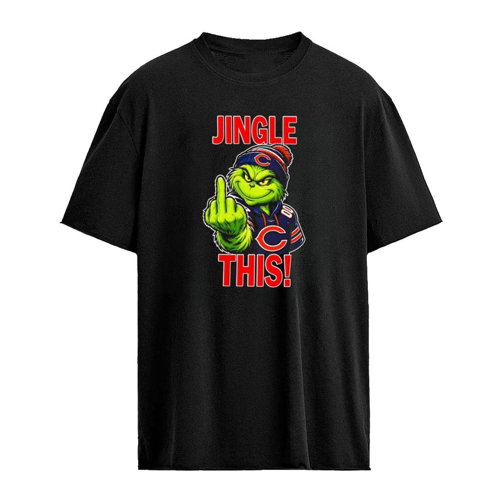 Grinch Chicago Bears NFL Jingle This middle finger shirt