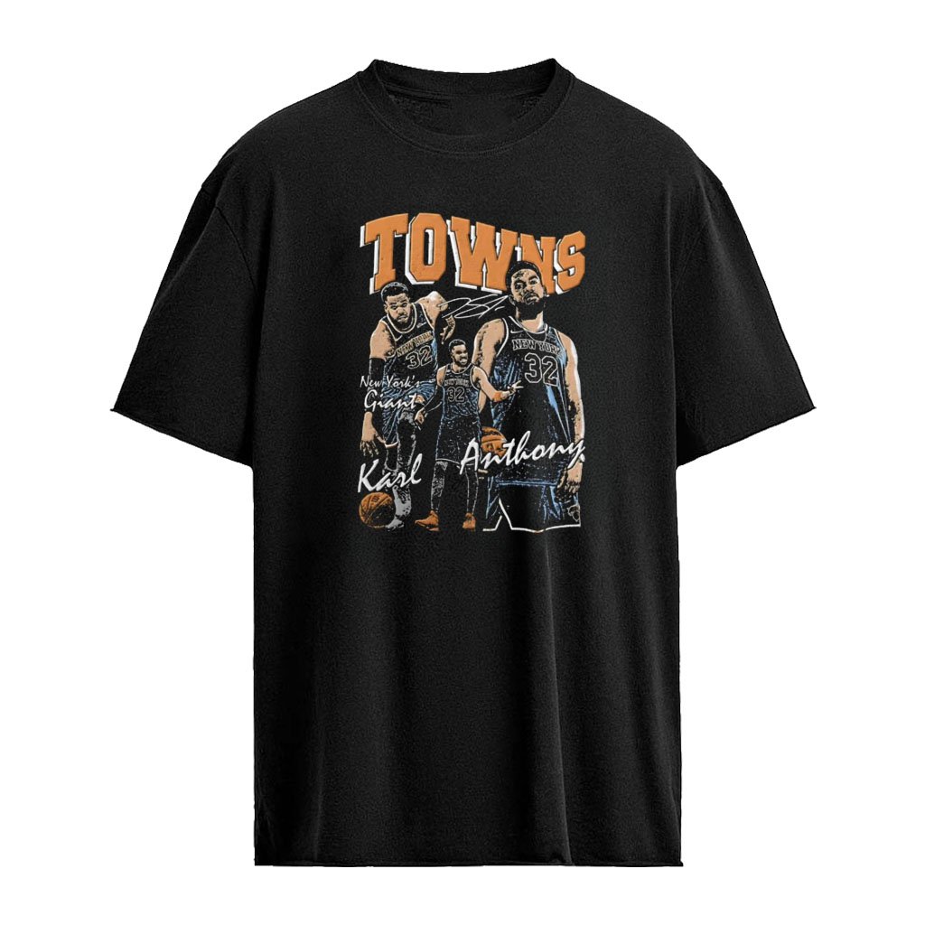 Karl Anthony Towns New York Knicks NBA Yorks Giant signature graphic shirt