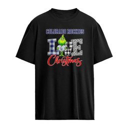 Colorado Rockies x Grinch hug heart Love Christmas 2026 cartoon shirt