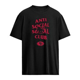 Hello Kitty Anti Social Social Club San Francisco 49ers NFL logo shirt