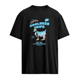 Daniel New Goat USA Enjoy Summer Coolness Drips wearing crown sunglasses ice cream shirt