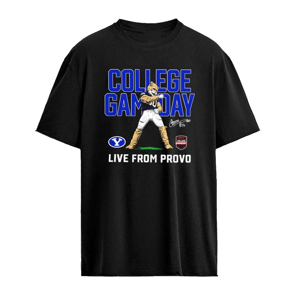 Cosmo BYU Cougars NCAA College Gameday Live From Provo mascot signature shirt