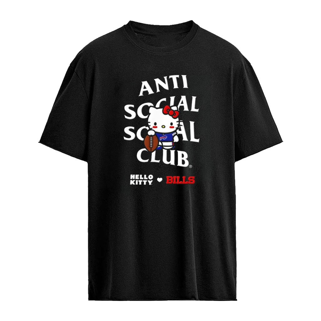Hello Kitty Buffalo Bills NFL Anti Social Social Club cartoon shirt