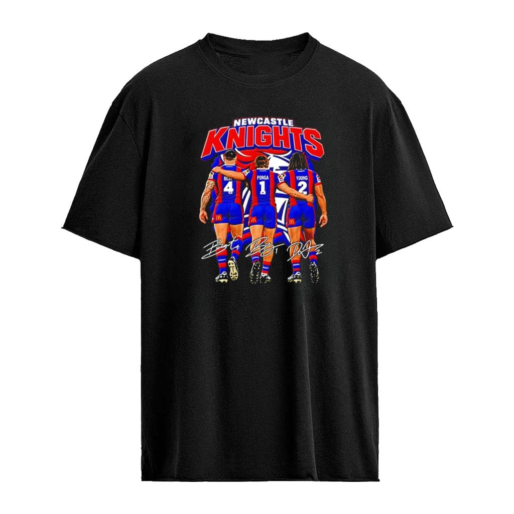 Newcastle Knights Best Ponga and Young signature T-shirt