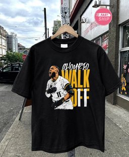 Jackson Chourio Milwaukee Brewers MLB Walk Off 11 baseball player celebrating hand on chest shirt