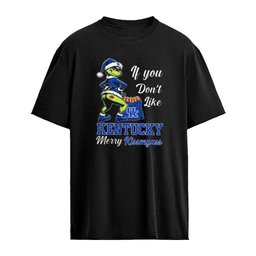 Kentucky Wildcats Grinch if you don’t like Kentucky Merry Kissmyass Christmas shirt