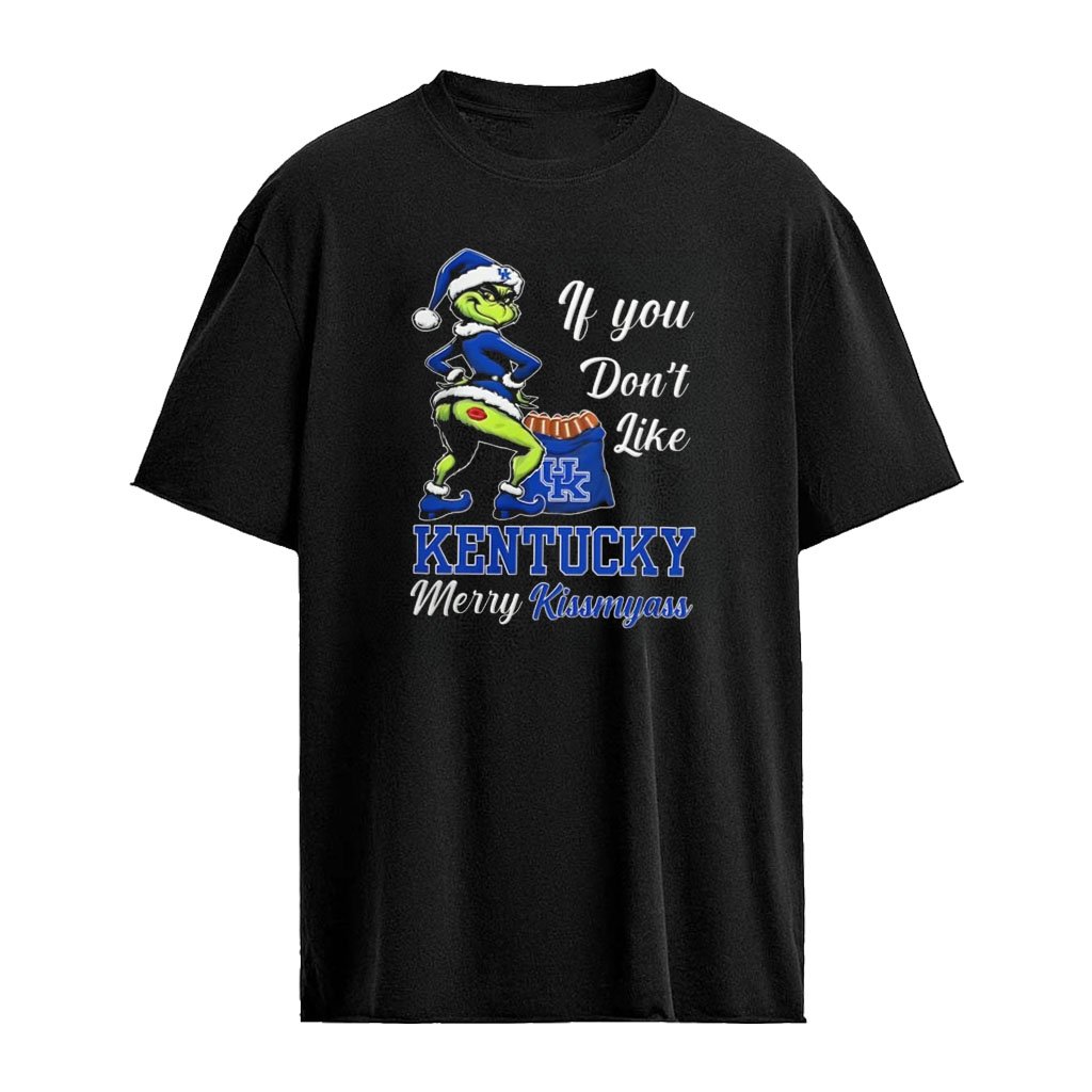Kentucky Wildcats Grinch if you don’t like Kentucky Merry Kissmyass Christmas shirt
