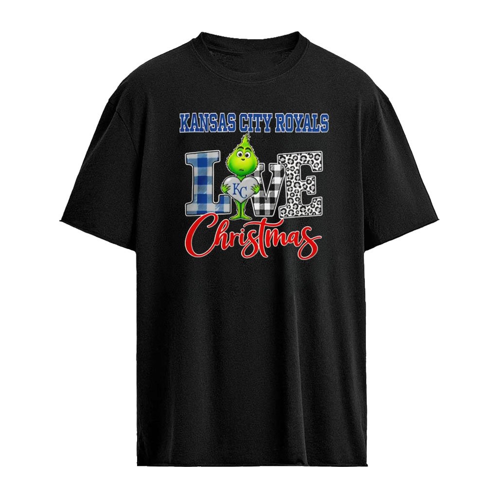 Kansas City Royals x Grinch hug heart Love Christmas 2026 cartoon shirt
