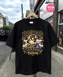 Milwaukee Brewers MLB Sweep 2026 4-0 baseball players celebrating victory Championship shirt