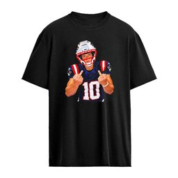 Drake Maye New England Patriots Flipping the Bird middle finger shirt