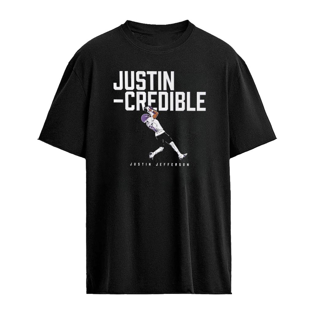 Justin Credible Justin Jefferson Minnesota Vikings football shirt