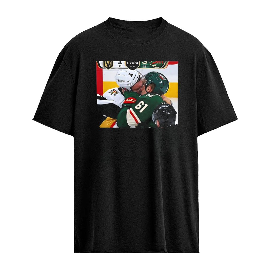 Lorenz and Lauzon Kissing Fight player hockey shirt