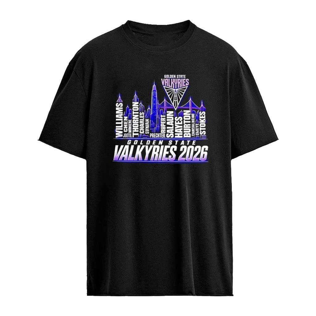 Golden State Valkyries 2026 players name City Skyline Roster shirt