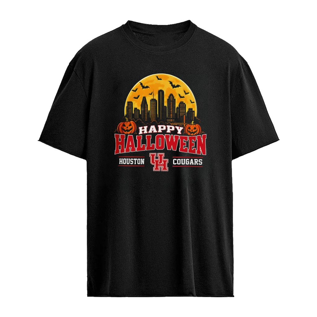 Houston Cougars Happy Halloween City Skyline 2026 shirt