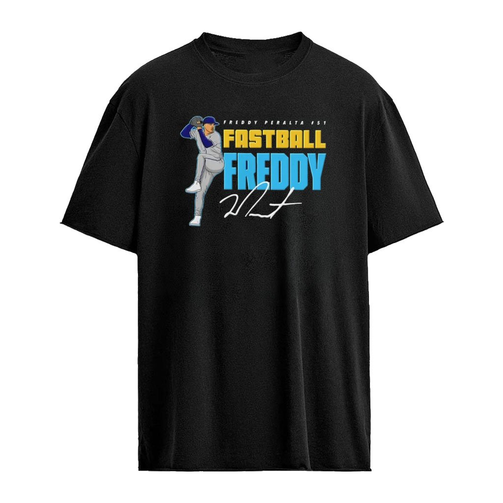 Freddy Peralta Milwaukee Brewers MLB Fastball Freddy baseball signature shirt