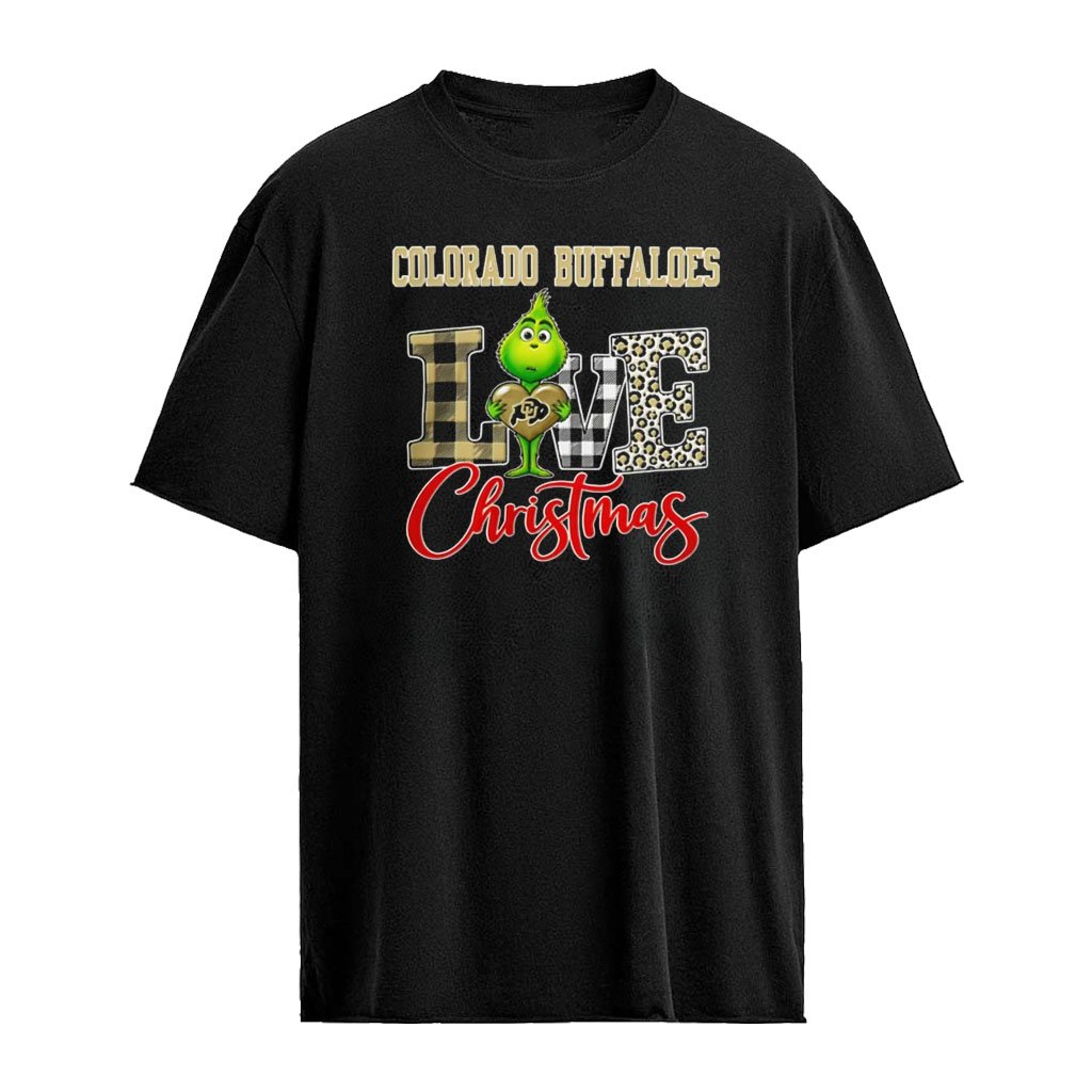 Colorado Buffaloes X Grinch hug heart Love Christmas 2026 cartoon shirt