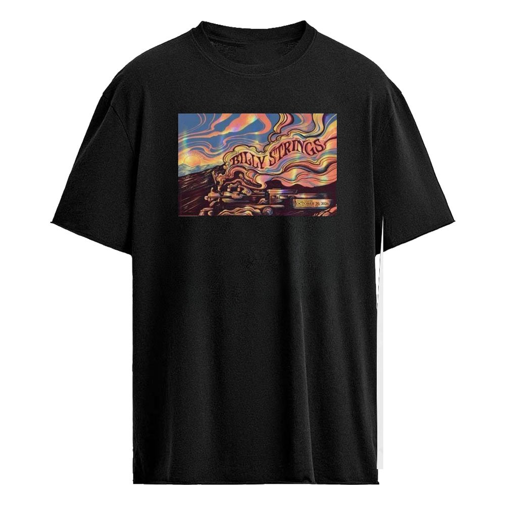 Billy Strings October 20 2026 Chattanooga TN Exclusive Rainbow Foil Show Poster Shirt
