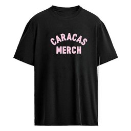 Caracas Caracas Merch Pink Logo Black Shirt